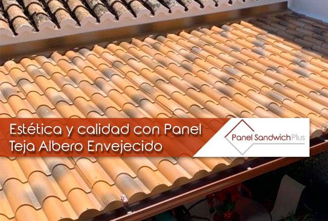 Precio Panel Sandwich Teja Albero Envejecido - Panel Sandwich  Techo de  teja, Techos de policarbonato, Techos con vigas de madera